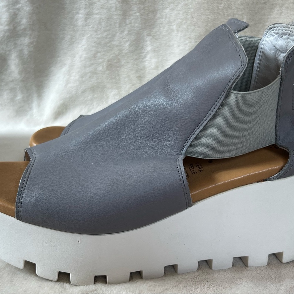 Piampiani Gray Platform Sandals 37